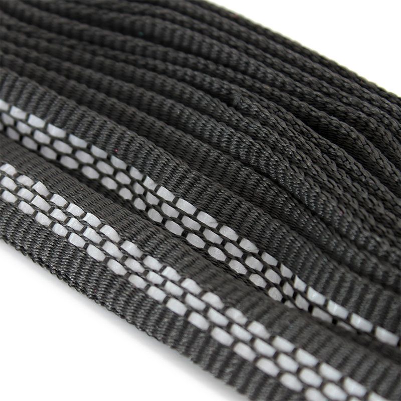 Home search leash with reflectors, black 5 m long, 19 mm wide