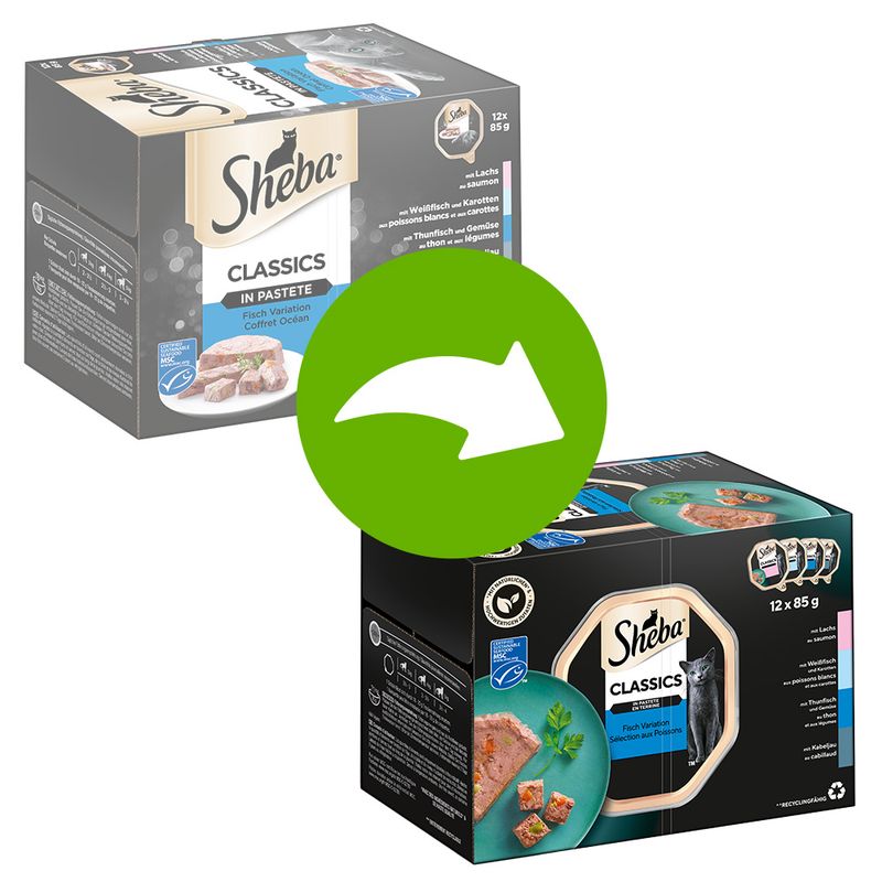 Sheba Varieties Multipack 12 x 85g Ocean Collection Classics in Terrine