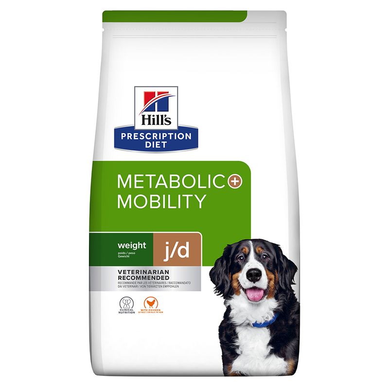 12kg Hill's Prescription Diet Dry Dog Food + 3 x 370g Wet Food Free! * j/d Joint Care - Chicken (12kg) + j/d Chicken (3 x 370g)