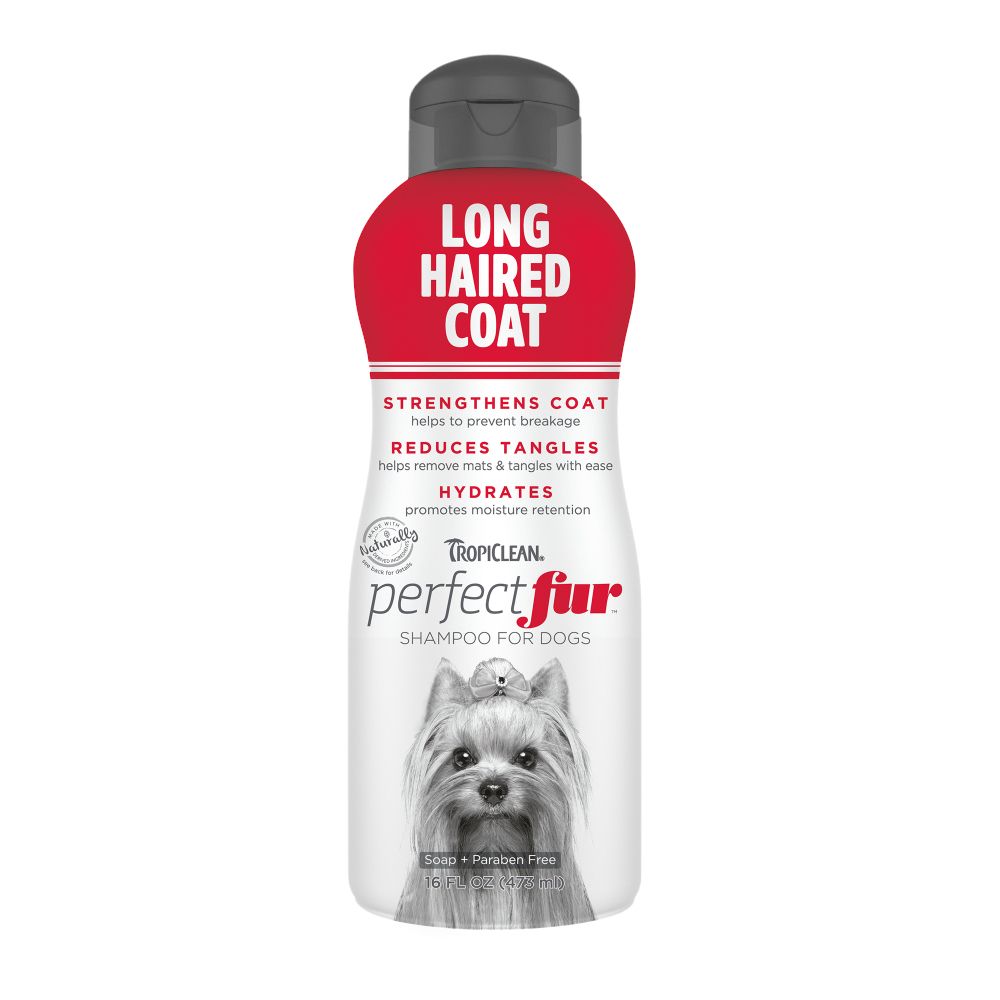 TropiClean PerfectFur Shampoo for Long-Haired Dogs 473ml