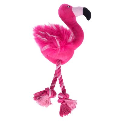 Flamingo Dog Toy with Rope 1 Toy