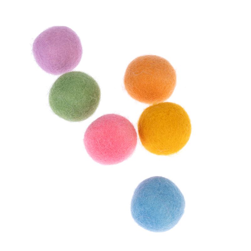 TIAKI Felt Balls Cat Toy Set of 6 (3cm each)