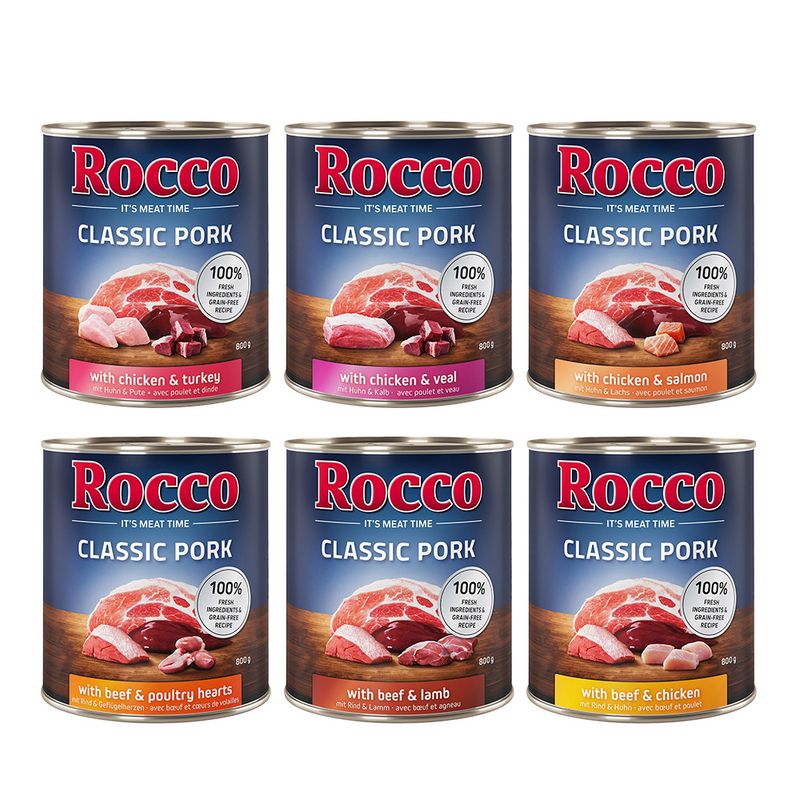 Rocco Classic Pork Saver Pack 24 x 800g Beef & Chicken