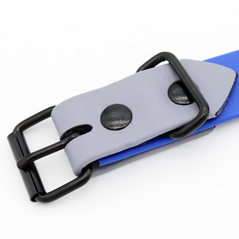 Heim Collar Two-Coloured Riveted - Blue/Grey 40cm long, 25mm wide