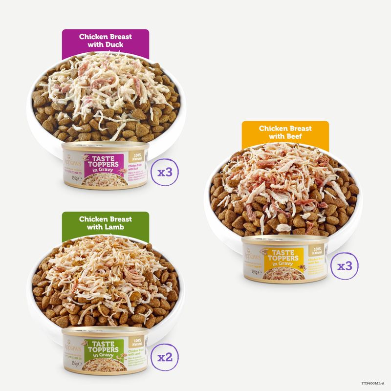 Applaws Taste Toppers Mixed Pack 8 x 156g Broth Mixed Pack