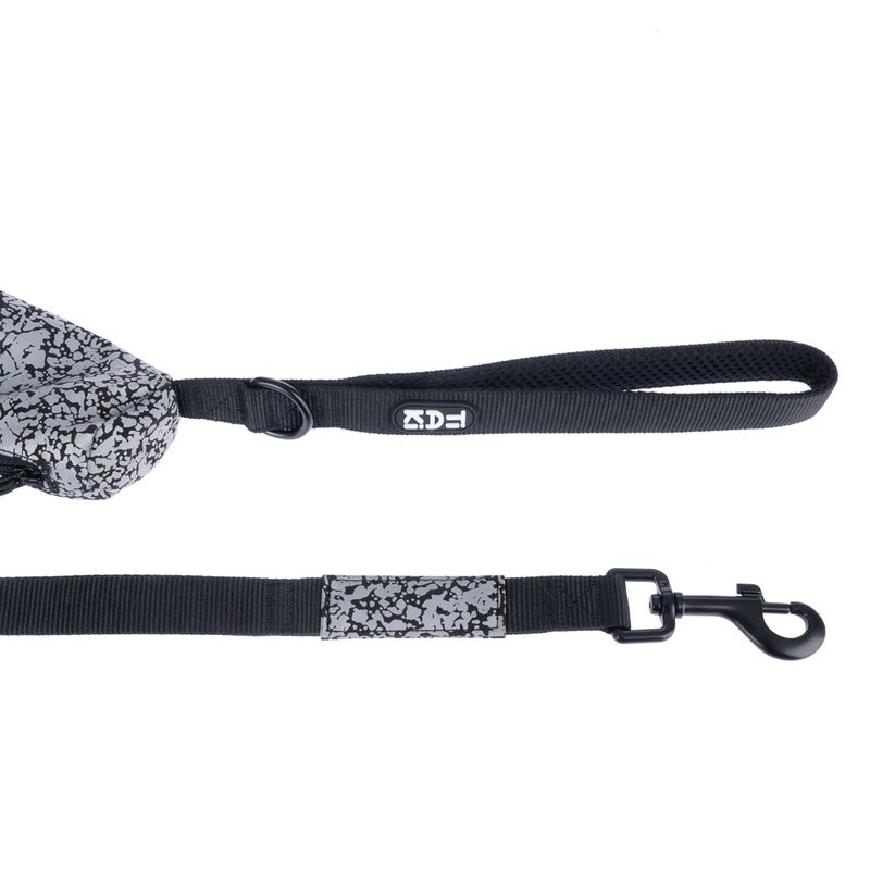 TIAKI Reflective Dog Lead with Poop Bag Holder 120 - 160 cm Length, 20mm Width