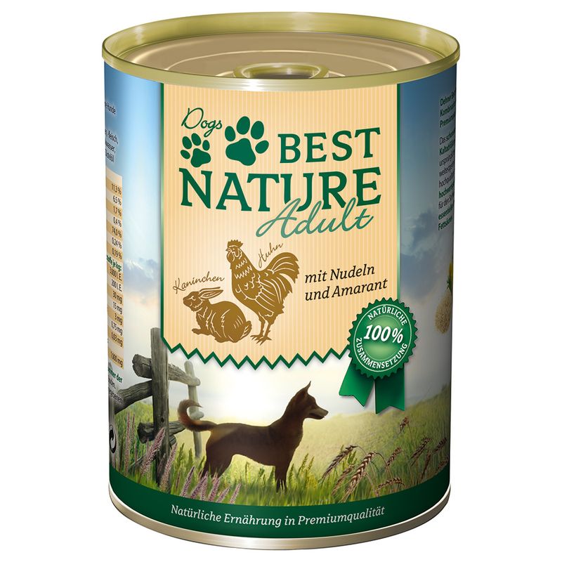 Best Nature Dog Adult Saver Pack 12 x 400g Beef, Rice & Safflower Oil