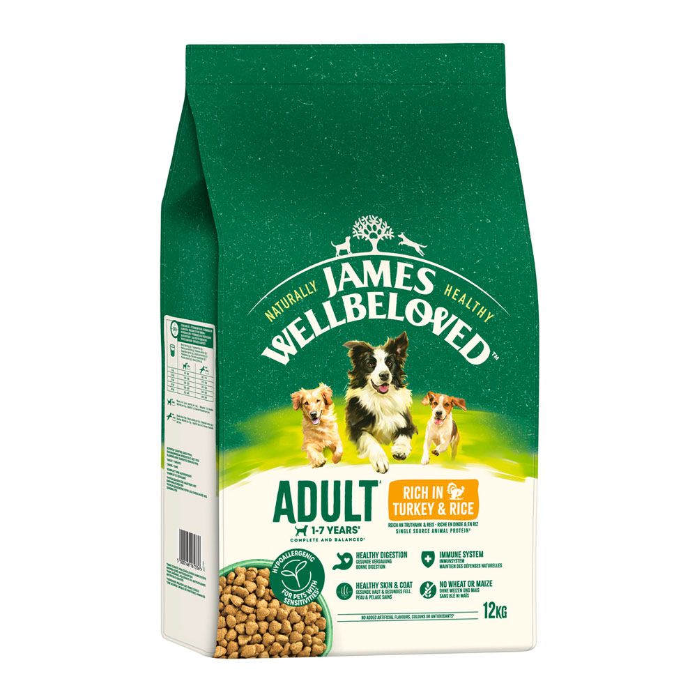 James Wellbeloved Adult Dog Hypoallergenic Turkey & Rice 2kg