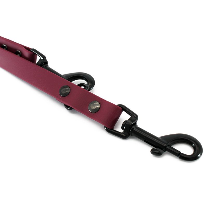 Home adjustable BioThane lead, bordeaux 200 cm long, 19 mm wide