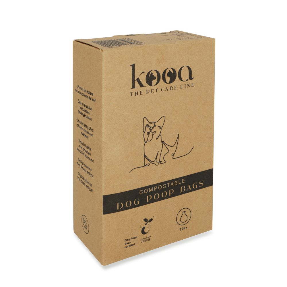 kooa Biodegradable Dog Poop Bags 6 Rolls (15 bags per roll)