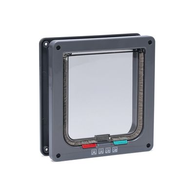 Karlie Cat Flap with 4-way Closure Incl. Tunnel Grey