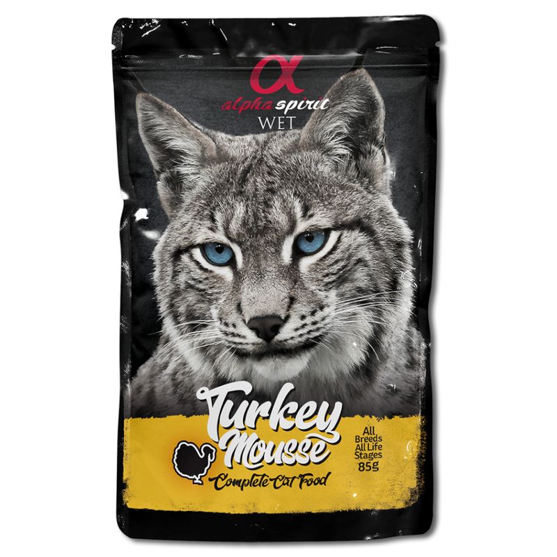 alpha spirit Multi-Flavour Pouch for cats 10 x 85 g
