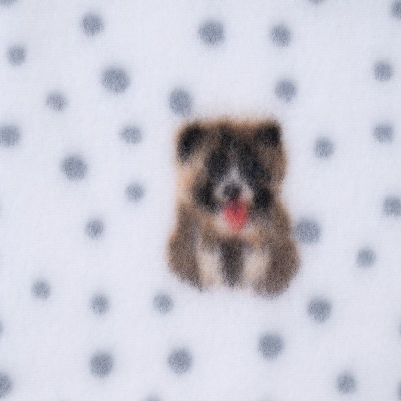 zooplus Basics Dogs & Dots Fleece Cuddle Blanket 100 x 70 cm (L x W)