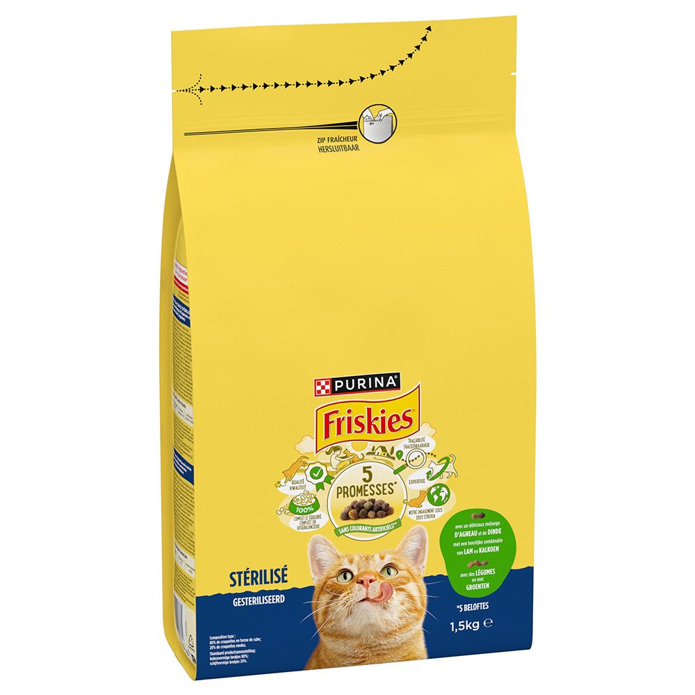PURINA Friskies Sterilised Cat with Lamb, Chicken & Vegetables 1.5kg