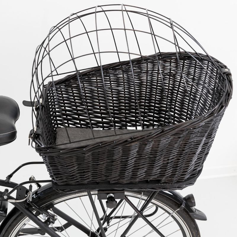 Trixie Rear-Mounted Bicycle Basket - Black 55 x 35 x 49cm (L x W x H)
