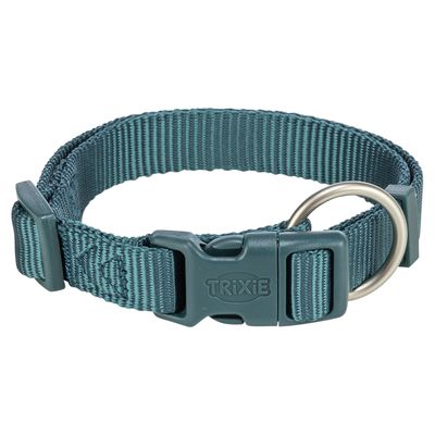 Trixie Premium Collar - Petrol Size M - L: 35 - 55cm Neck Circumference, 20mm Wide