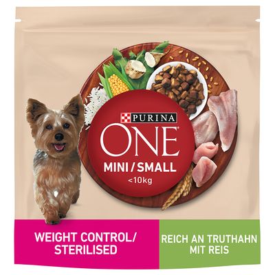 PURINA ONE Mini Weight Control/Sterilised Turkey & Rice 9kg (6 x 1.5kg)