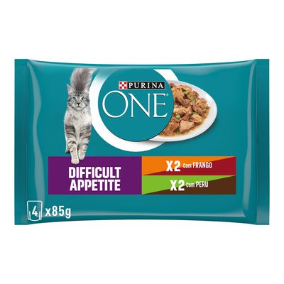 PURINA ONE Difficult Appetite Chicken & Turkey (4 x 85g)