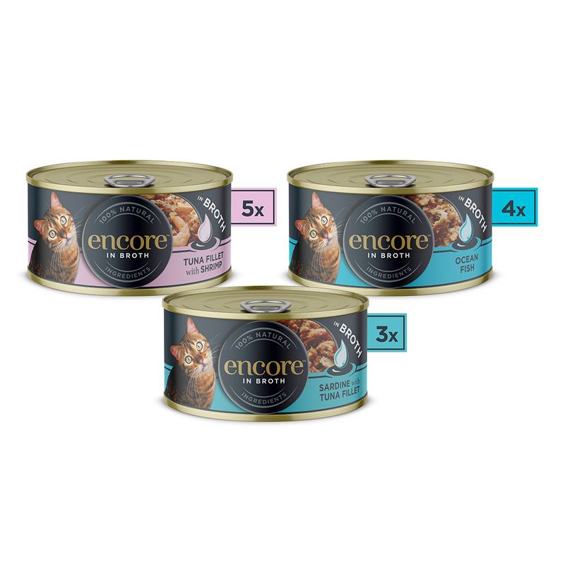 Encore Cat Tin in Broth 12 x 70g Chicken Selection