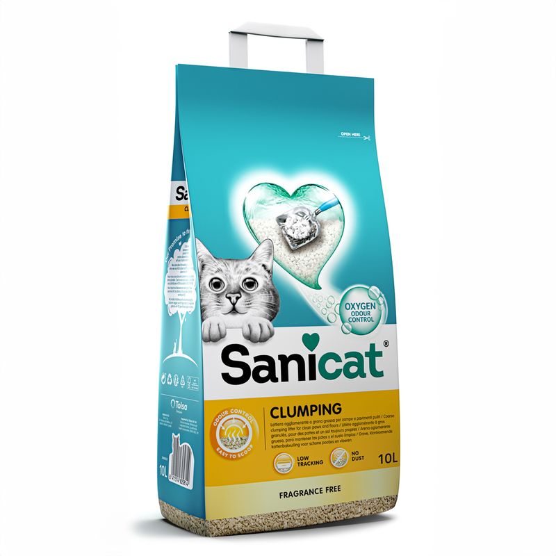 Sanicat Fragrance Free Clumping Cat Litter 10l