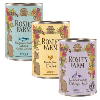 Rosie's Farm Adult Saver Pack Cans 24 x 400g Adult Mixed Pack (3 varieties)