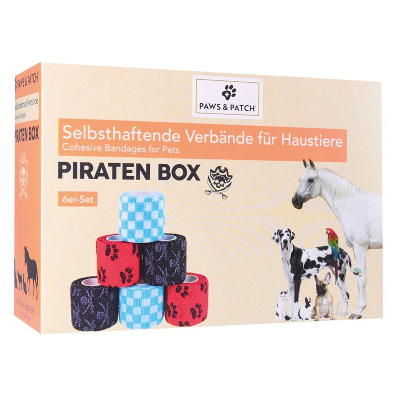 PAWS & PATCH Adhesive Plasters Pirate Box, 6 Rolls