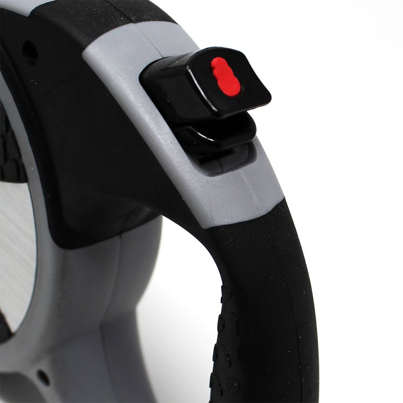 KONG Explore Extendable Dog Lead - Grey L: approx. 50kg, lead length approx. 7.5m