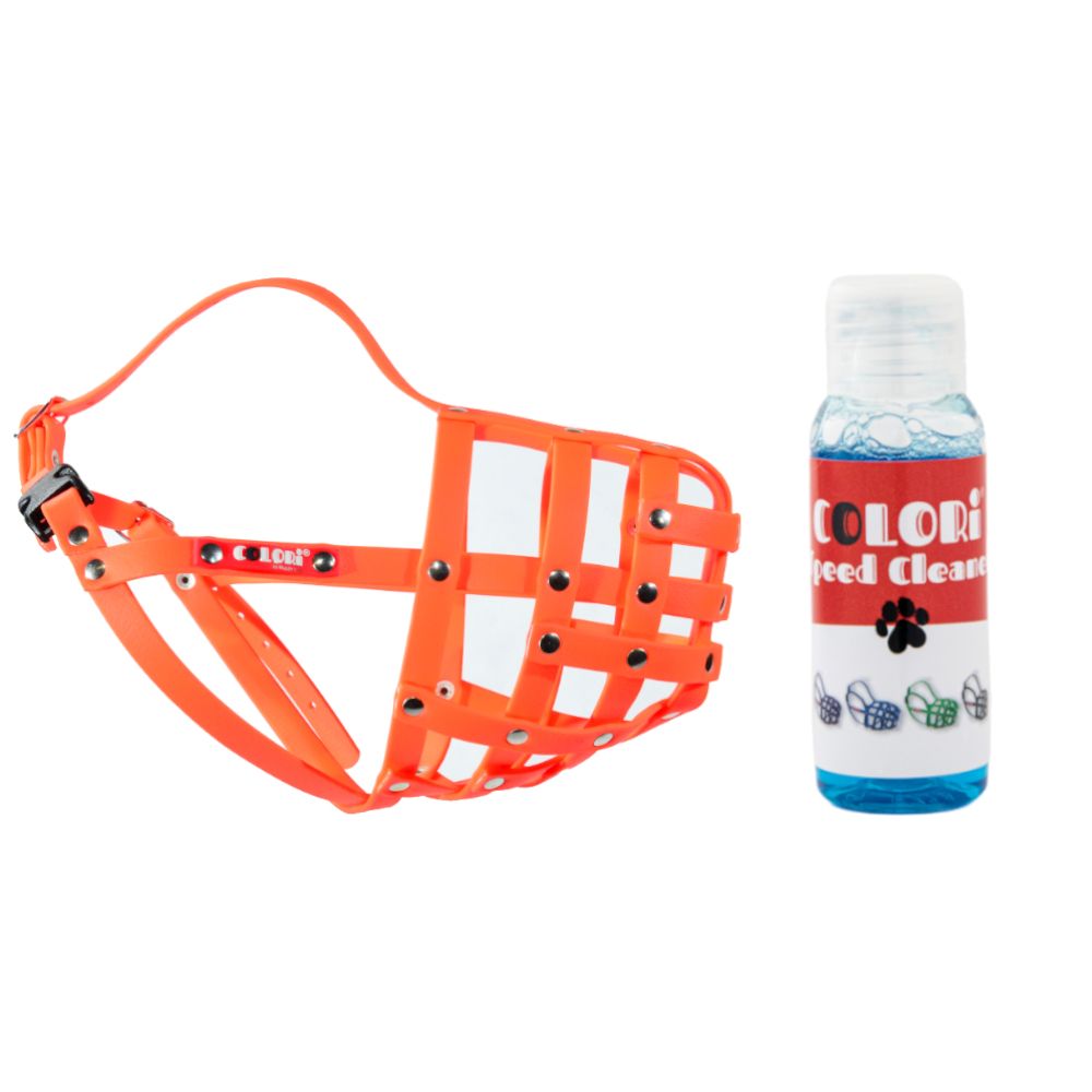 COLORI® Shepherd Dog Muzzle L - Neon Orange Size 8
