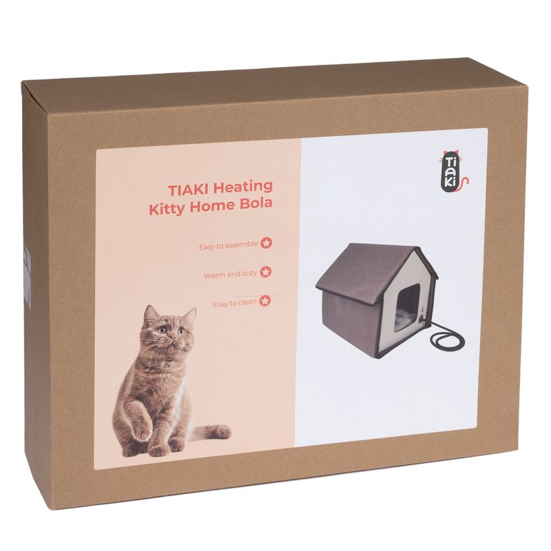TIAKI Bola Heated Cat House 48 x 42 x 45cm (L x W x H)