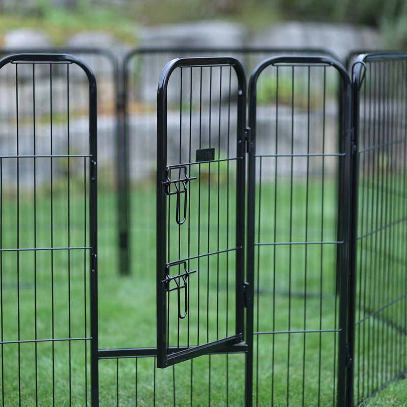 Kerbl Pet Enclosure with Door for Dogs and Puppies 8 elements, 80 x 77cm (W x H)