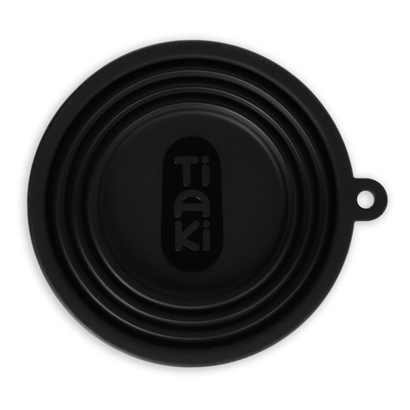 TIAKI Black Silicone Travel Bowl 500ml