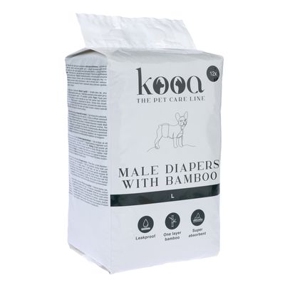 kooa Male Diapers with Bamboo Size XS: 20 - 26 cm, 12 Nappies