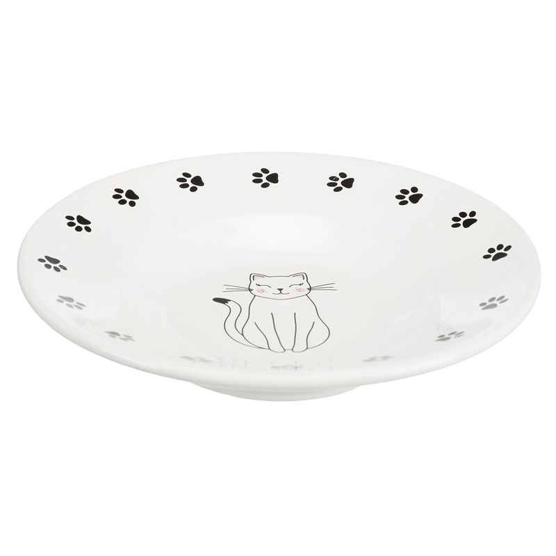 Trixie Ceramic Cat Dish for Short-Nosed Breeds 0.2 litre