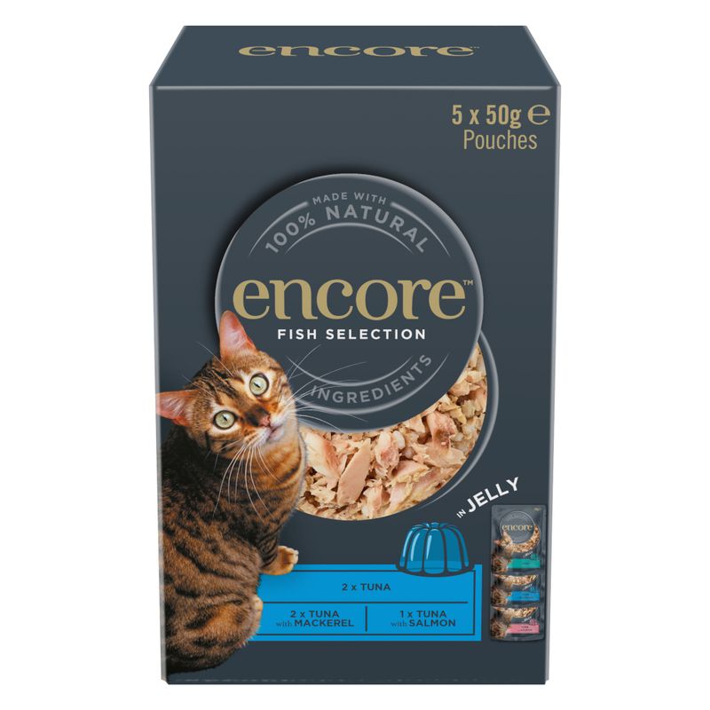Encore Cat Jelly Pouch Multipack 5 x 50g Chicken Selection 1 (3 varieties)