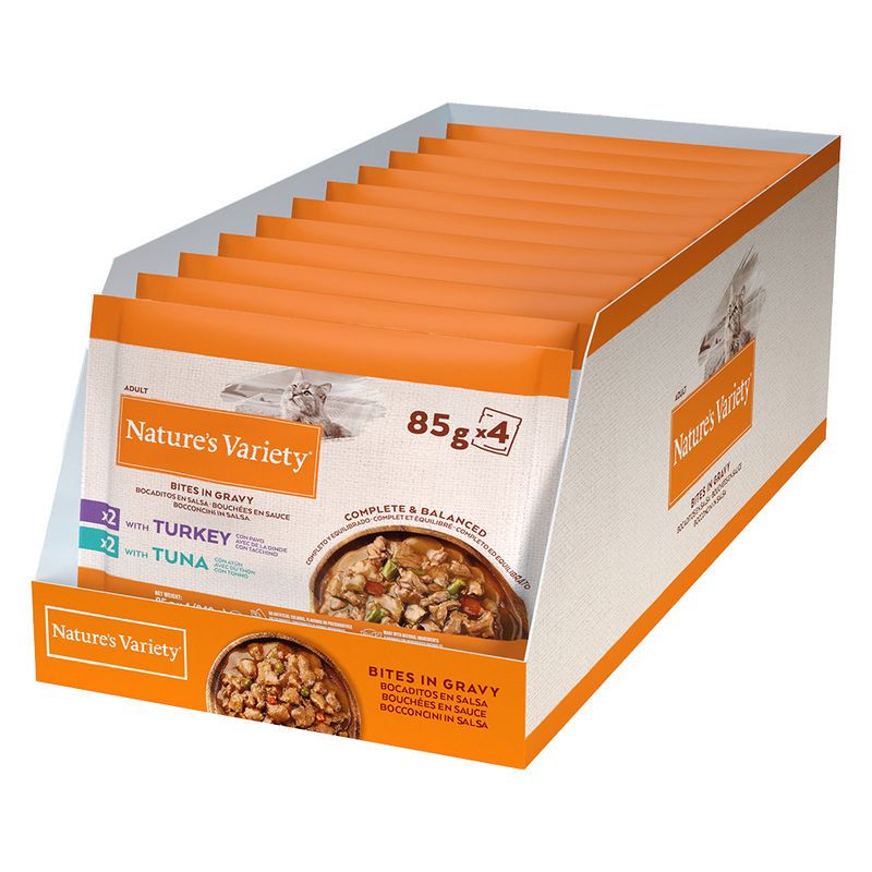 Nature's Variety Bites in Sauce 44 x 85g Chicken & Salmon