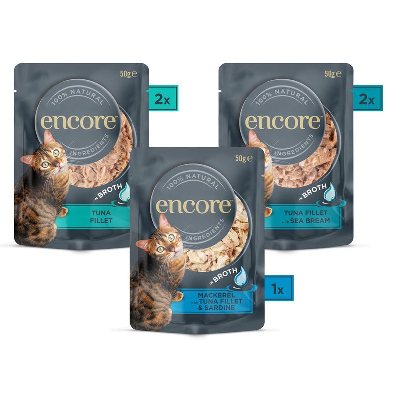 Encore Cat Pouch in Broth Saver Pack 20 x 50g Chicken Selection (3 Varieties)