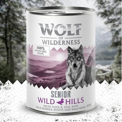 Wolf of Wilderness Senior 6 x 400g Green Fields - Lamb & Chicken