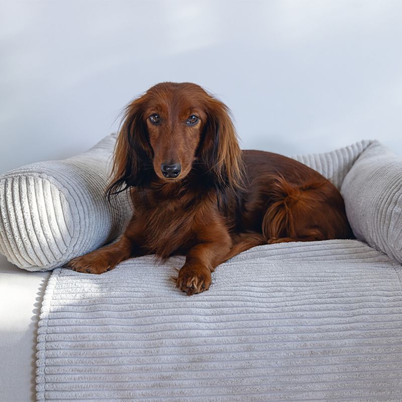 Designed by Lotte Couch Ribbed Cushion - Light Grey approx. 50 x 45 x 13.5cm (L x W x H)