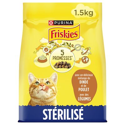 PURINA Friskies Sterilised Cat with Turkey, Chicken & Vegetables 1.5kg