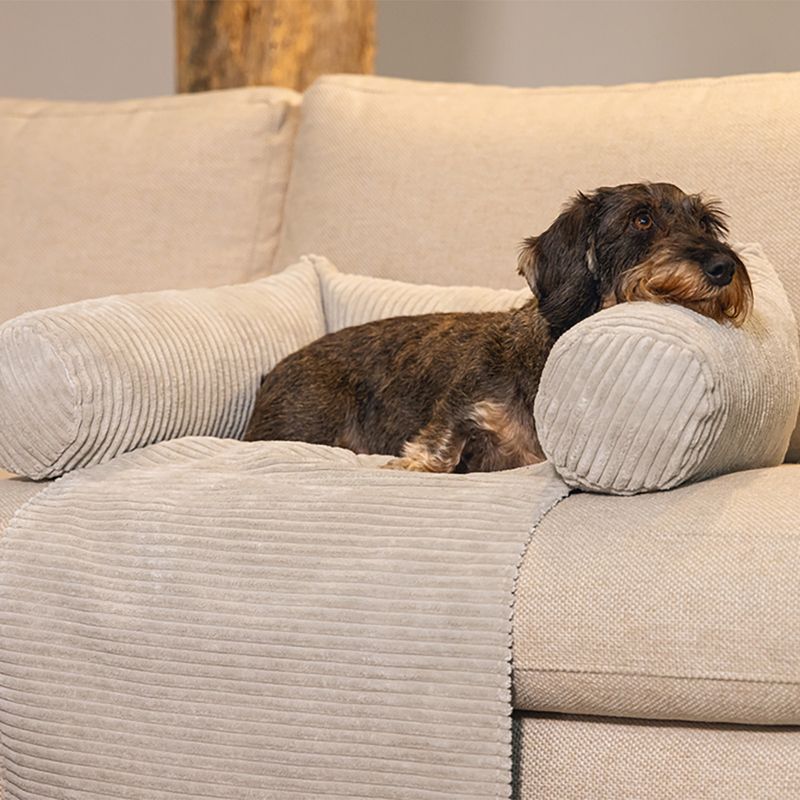 Designed by Lotte Couch Ribbed Cushion - Light Grey approx. 50 x 45 x 13.5cm (L x W x H)