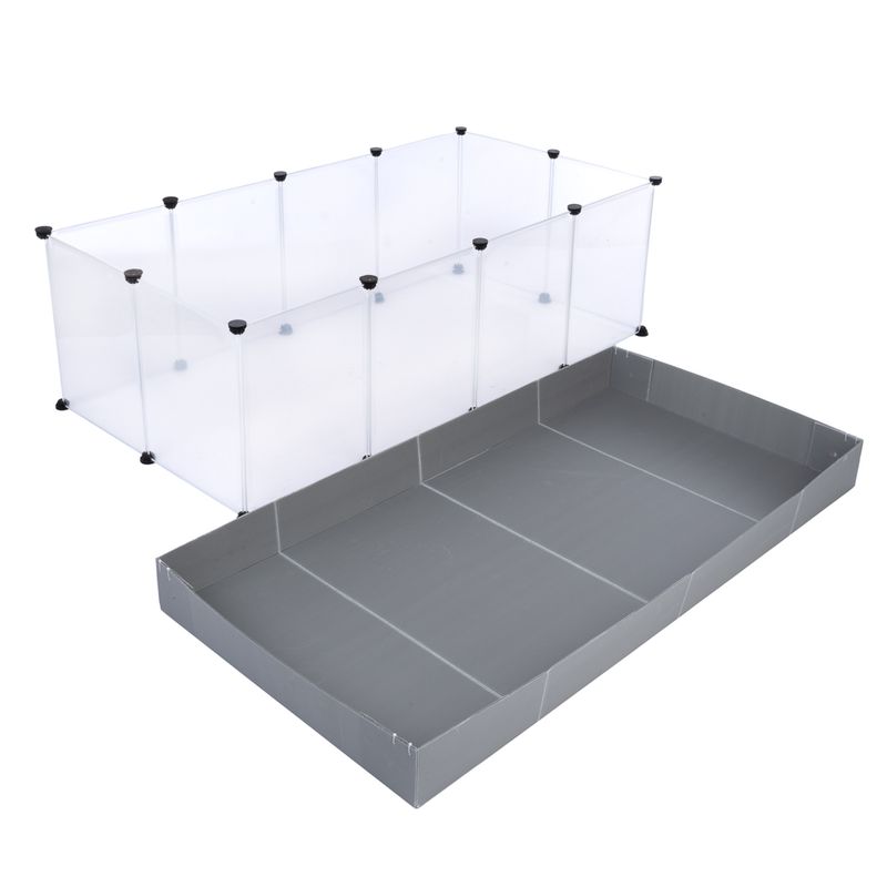 TIAKI Indoor Slot-Together Small Pet Run with Base 145 x 75 x 46cm (L x W x H)