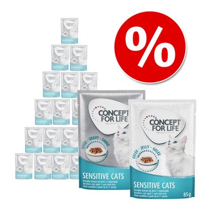 Concept for Life in Gravy & Jelly Mixed Saver Pack 24 x 85g Sensitive in Gravy & Jelly