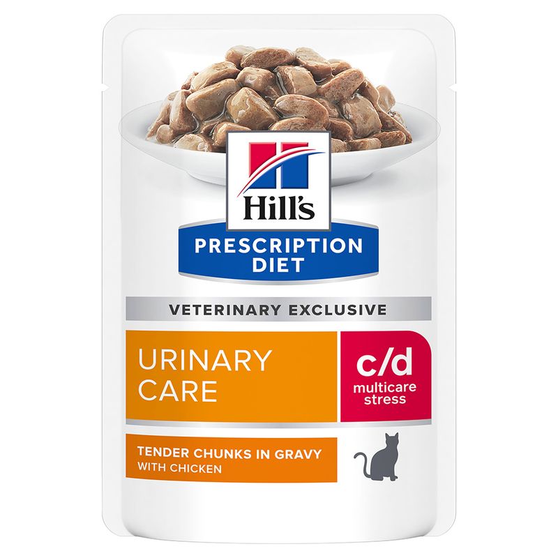 Hill's Prescription Diet c/d Multicare Stress Urinary Care with Chicken 12 x 85g Pouches