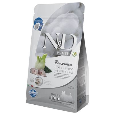 N&D White Adult Mini with Sea Bass, Fennel & Spirulina 2kg