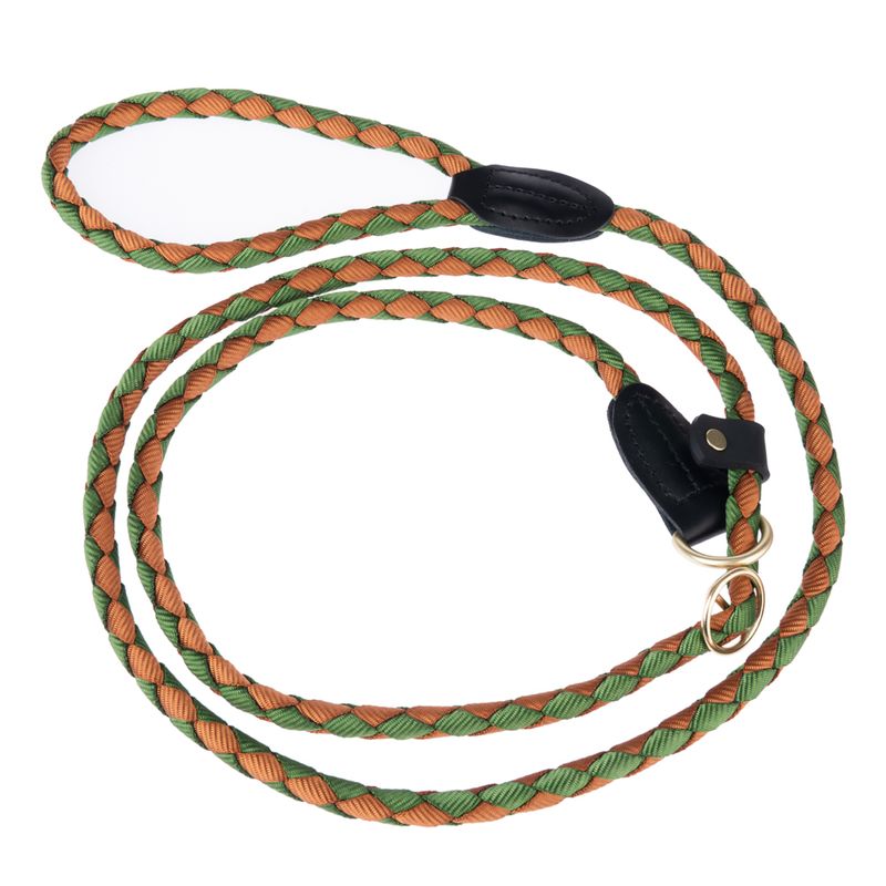 TIAKI Retriever Leash Twist 170 cm long, diameter 12 mm - green/brown