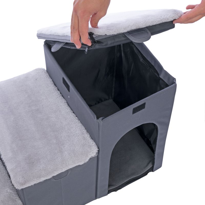 TIAKI Folding Pet Staircase with 3 Steps 76 x 39 x 41cm (L x W x H)