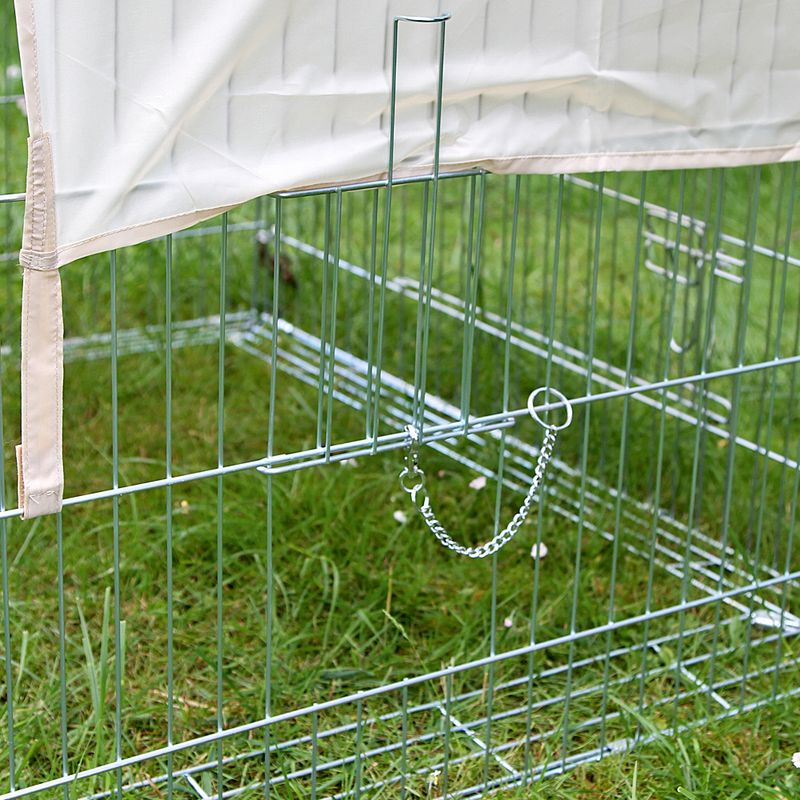 Kerbl Metal Run with escape barrier 200 x 100 x 60 cm (L x W x H)