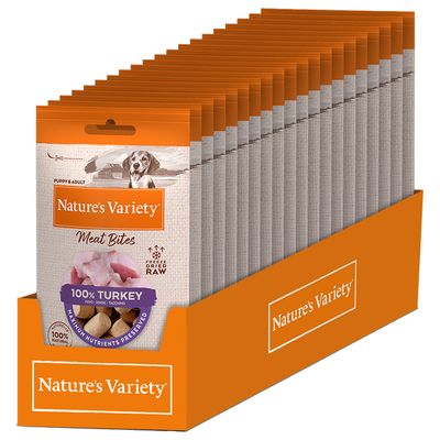 Nature's Variety Freeze-Dried Meat Chunks for Dogs Turkey (20 x 20g)