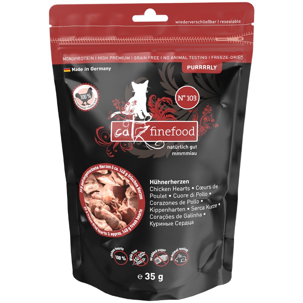 catz finefood Purrrrly Chicken Hearts (35g)