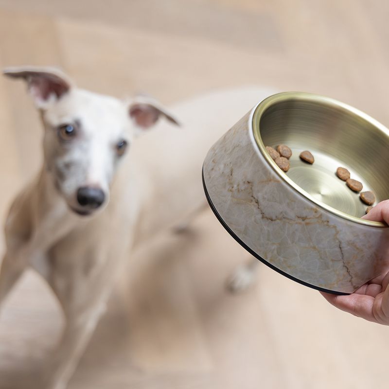 Designed by Lotte Marble Melamine Feeding Bowl - Beige 700ml, diameter 22cm